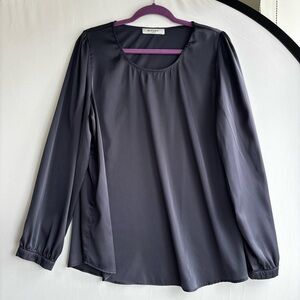 Silky charcoal blouse